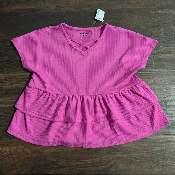 NWT Maurice’s Evsie girls XS Size 8 pink ruffle top shirt - Picture 1 of 6